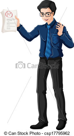 256x470 A Male Teacher. Illustration Of A Male Teacher On A White Background.