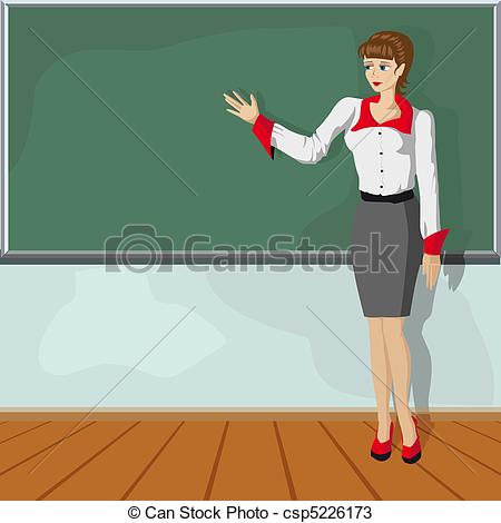 450x470 Teacher Girl. Illustration In Vector Format Eps.