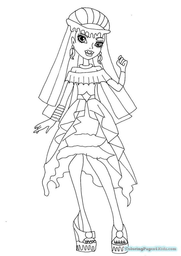 736x1041 Abbey Monster High Coloring Pages Coloring Pages For Kids