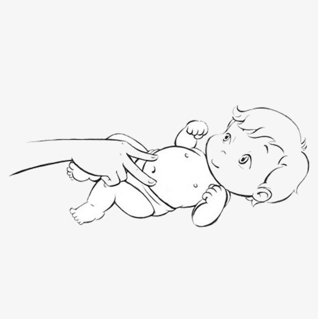 650x651 Pediatric Massage Chest And Abdomen Points, Children, Hand Painted