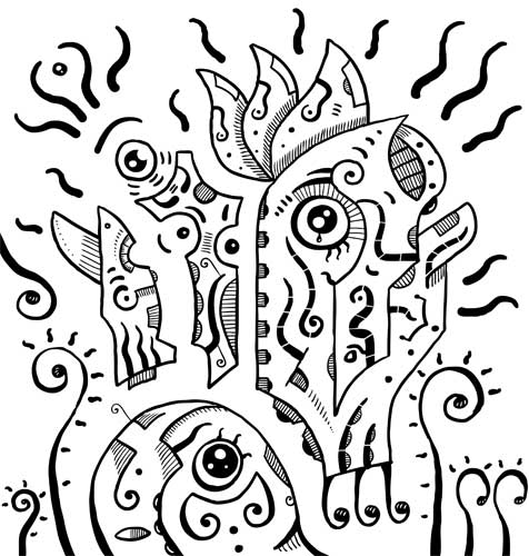 476x500 Black Amp White Surrealism Eyes Drawing Sotuland Art