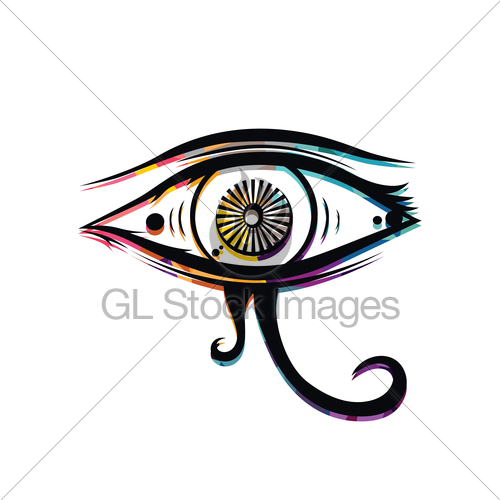 500x500 Abstract Colorful Triangle Geometrical Eye Gl Stock Images