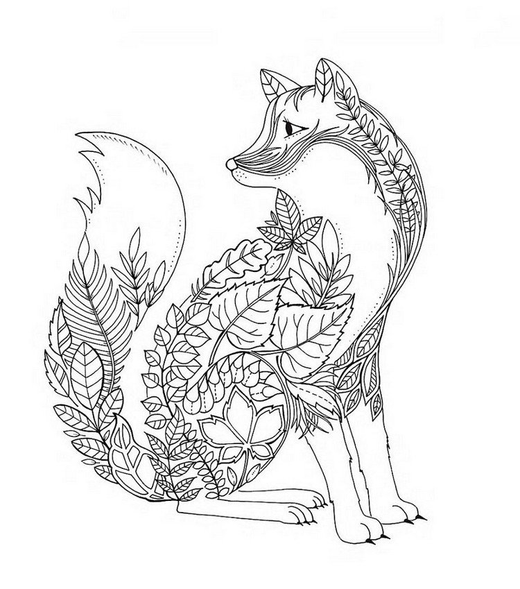 750x849 Abstract Fox Coloring Pages To Print This Free Coloring Page