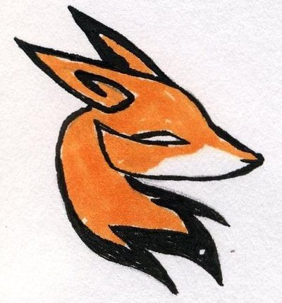 400x430 Tribal Fox Head By Midniteoil Burning