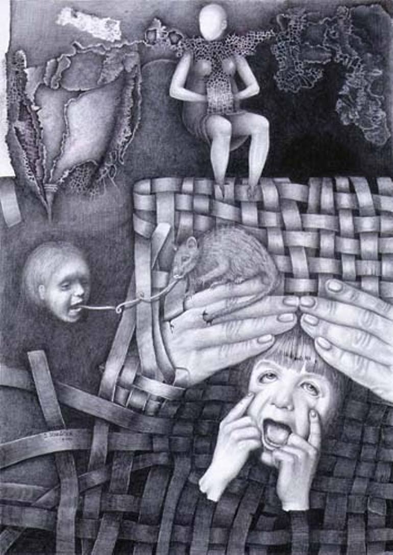 770x1088 Saatchi Art Abuse Drawing By Katrin Alvarez