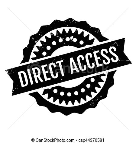 450x470 Direct Access Rubber Stamp. Grunge Design With Dust Vector