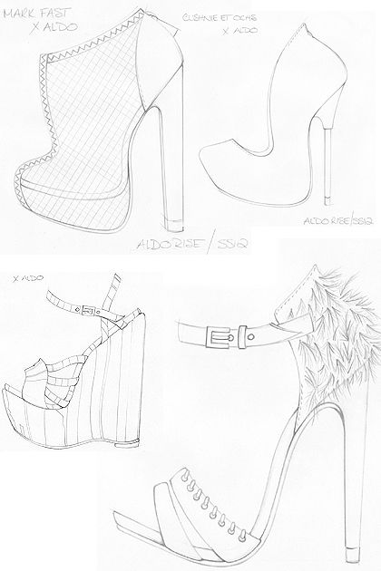 420x630 Aldo Rise Runway Footwear For Ss 2012 Sketches, Footwear
