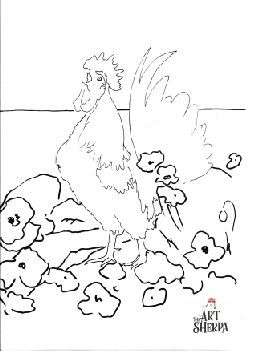 256x351 How To Paint With Acrylic On Canvas Sassy Rooster The Art Sherpa