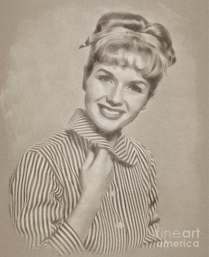 732x900 Debbie Reynolds, Actress Drawing By John Springfield