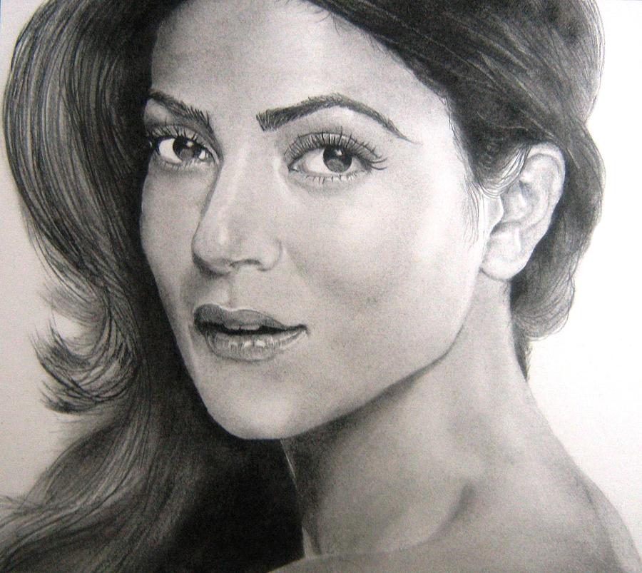 900x803 Sushmita Sen Drawing By Mickey Raina