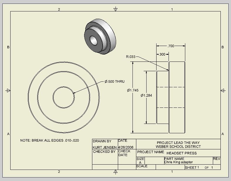 788x618 Chris King Cup Press Adapter For 1 18 Nothreadset