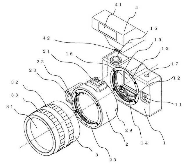 640x562 Canon Patent For Eos M System Adapter (With Accessory Shoe And Can