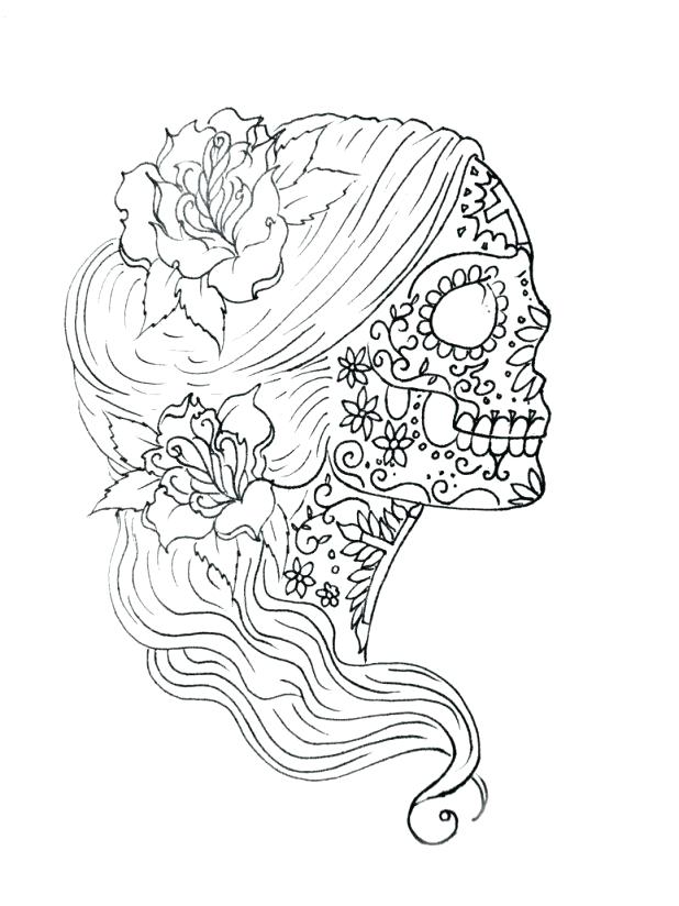 618x824 Skull Coloring Pages For Adults In Addition To Coloring Simple