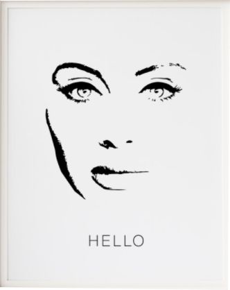 332x418 Buy Art Wall Print With Wood Frame Adele Pop Art Ksa Souq