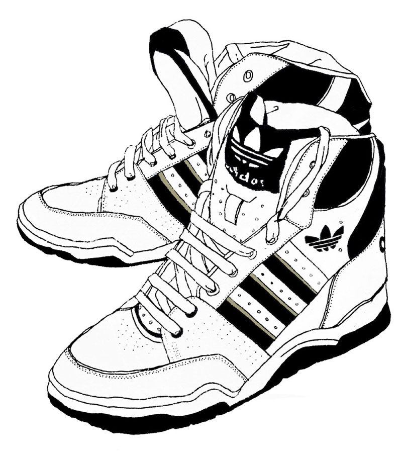 800x915 Collection Of Adidas Shoe Drawing High Quality, Free