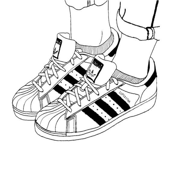 564x564 Adidas Shoes Clipart Easy Sketch