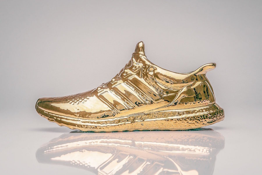 900x600 Adidas Ultra Boost Gold Sculptures