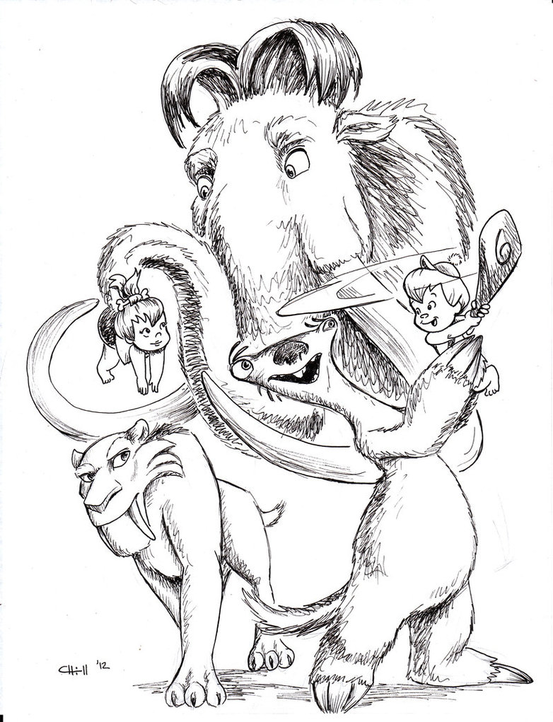 782x1021 Ice Age Meets Flintstones By Chill13