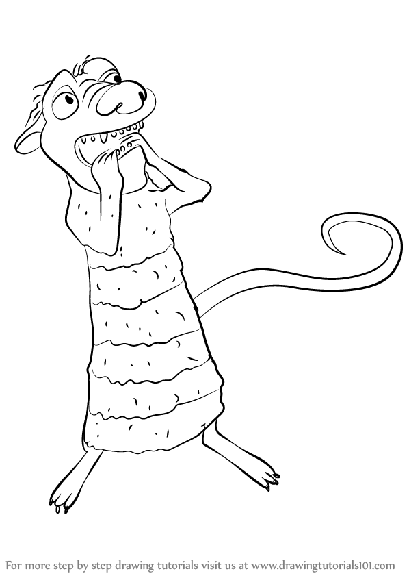 598x844 How To Draw Eddie From Ice Age