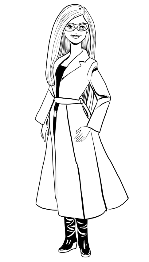485x850 Barbie Secret Agent Coloring Pages