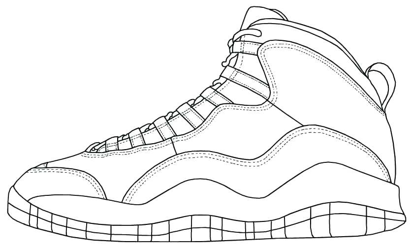 Air Jordan 12 Drawing at GetDrawings | Free download