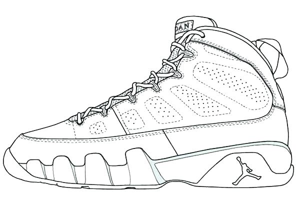 600x400 Air Jordan Coloring Pages Shoes Page Shoe Book Logo Astoriao.win