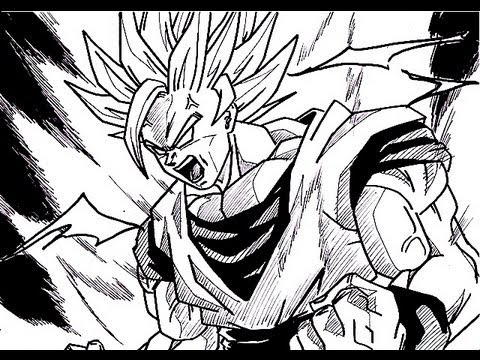 480x360 Ssj2 Goku Drawing By Dailaquan
