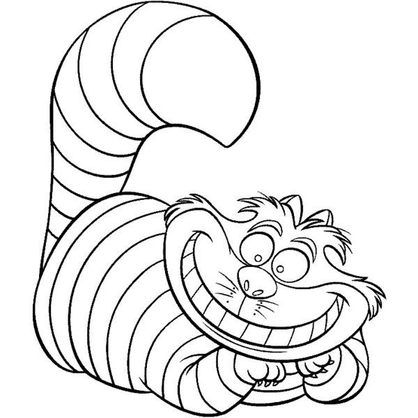 600x600 Cheshire Cat Outline Liked On Polyvore Featuring Alice