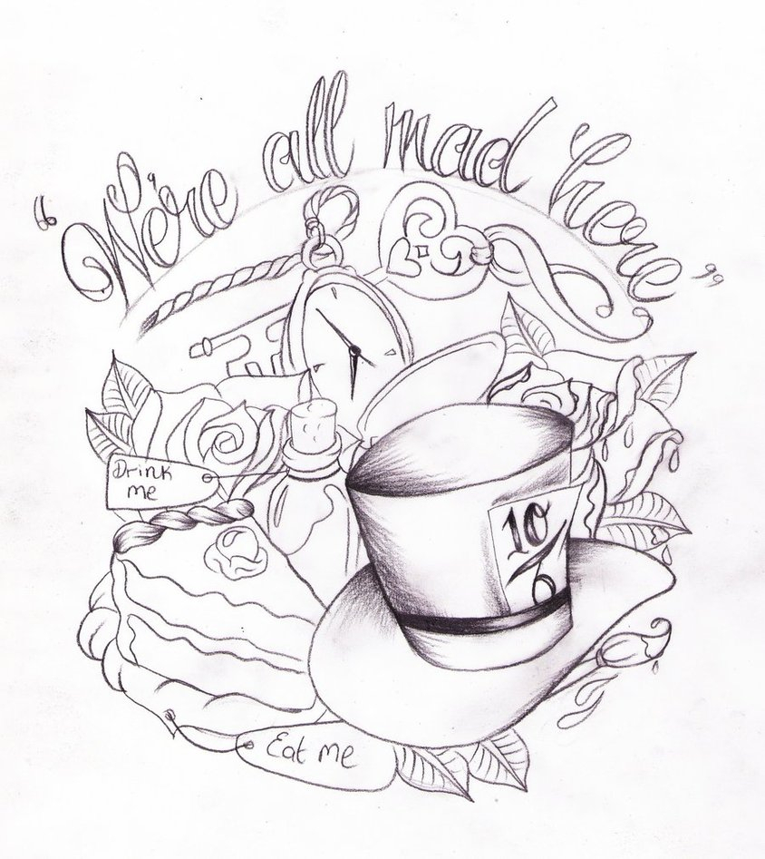 844x947 Alice In Wonderland Drawing Ideas