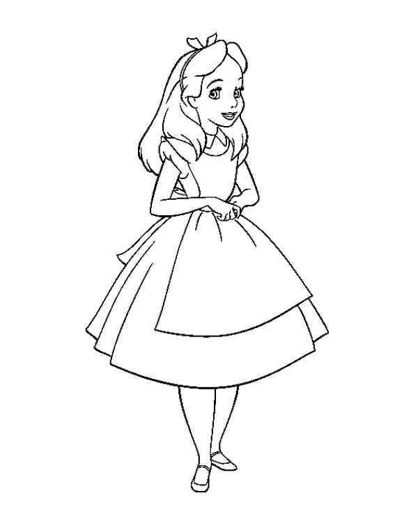 Alice In Wonderland Line Drawing at GetDrawings | Free download