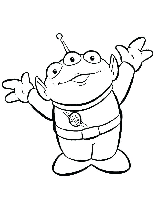 600x770 Alien Coloring Pages Cute Alien Coloring Pages