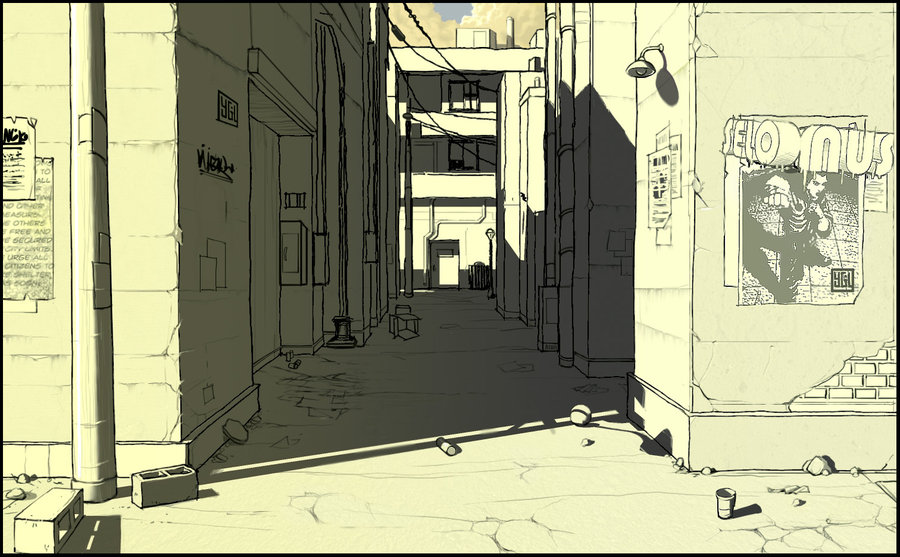 900x557 Back Alley By Selonus