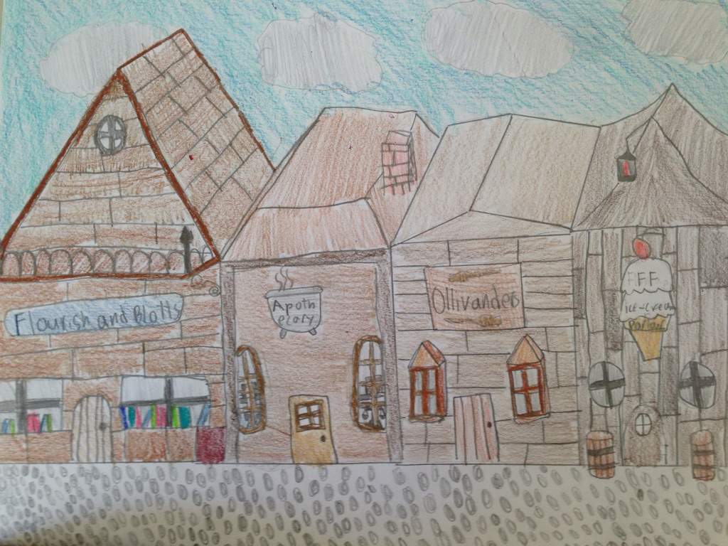1024x768 Diagon Alley Drawing Harry Potter Amino
