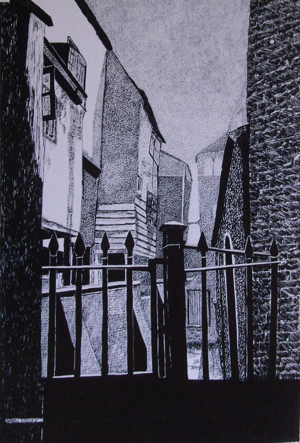 610x900 Someones Back Alley Drawing By Andy Davis