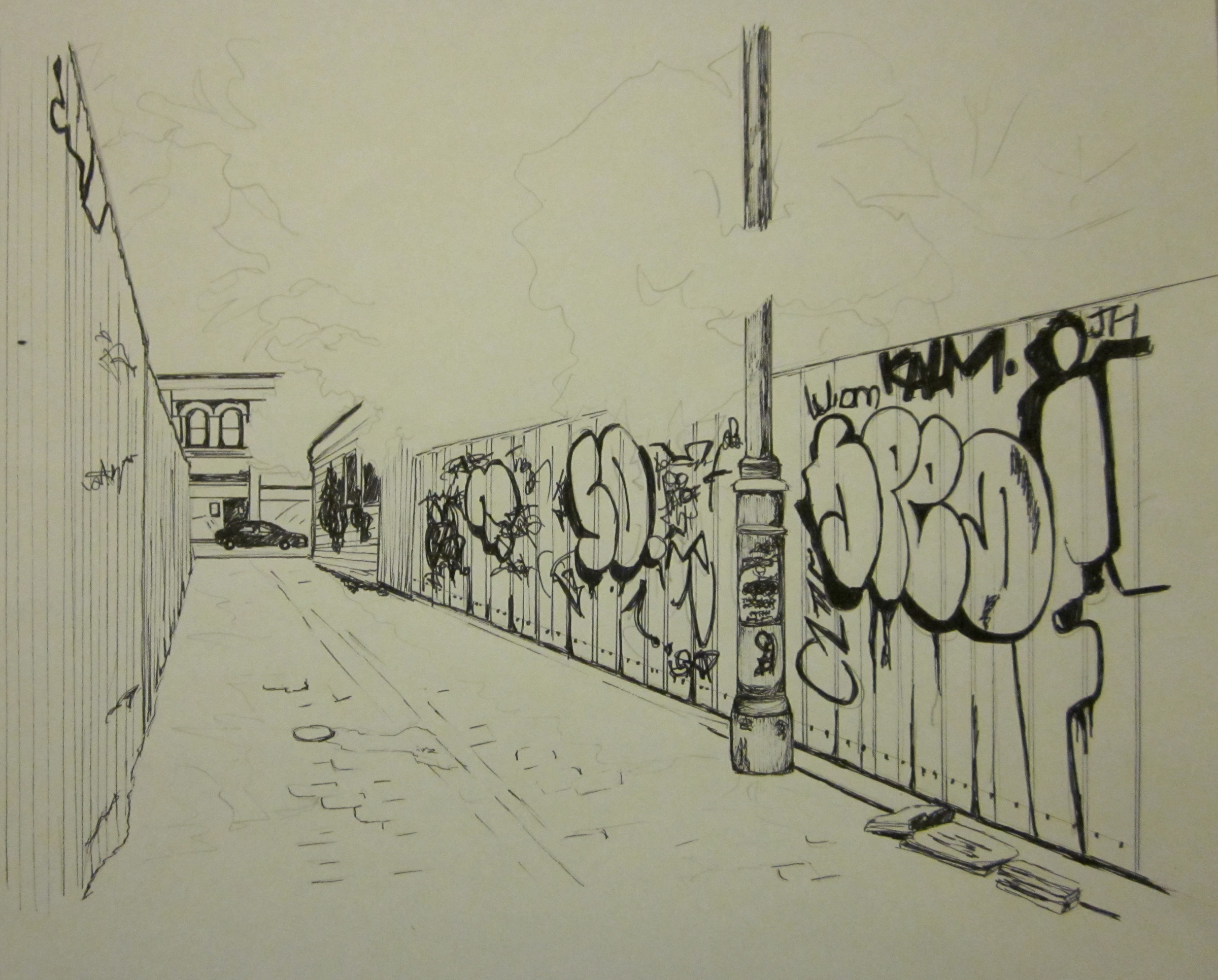 2400x1931 Walkway Wip Drawings By Liana M
