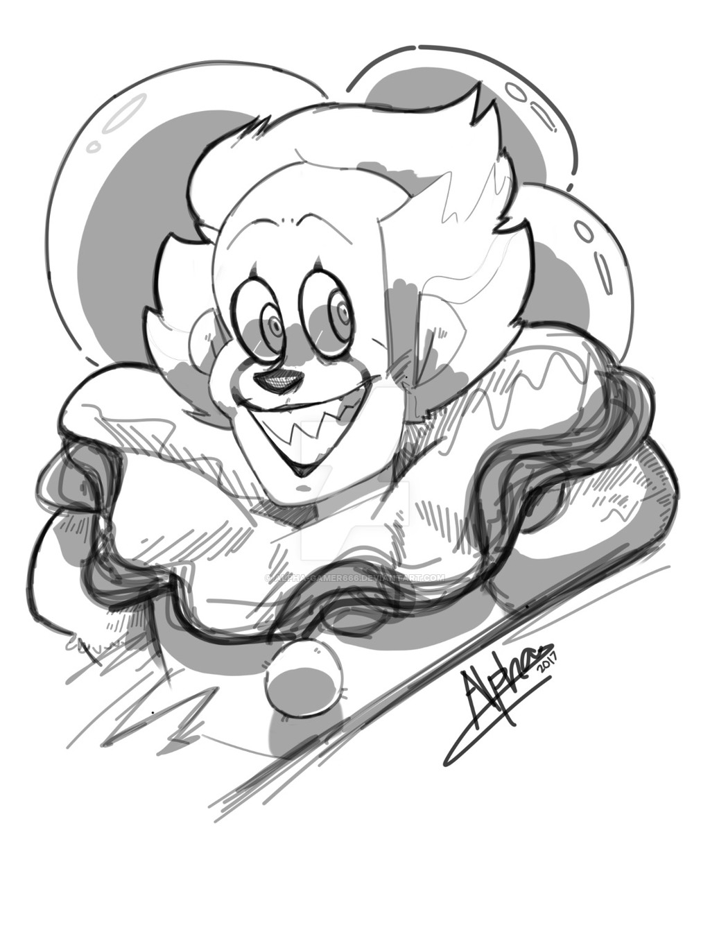 1024x1367 Pennywise (Uncolored Vers) By Alpha Gamer666