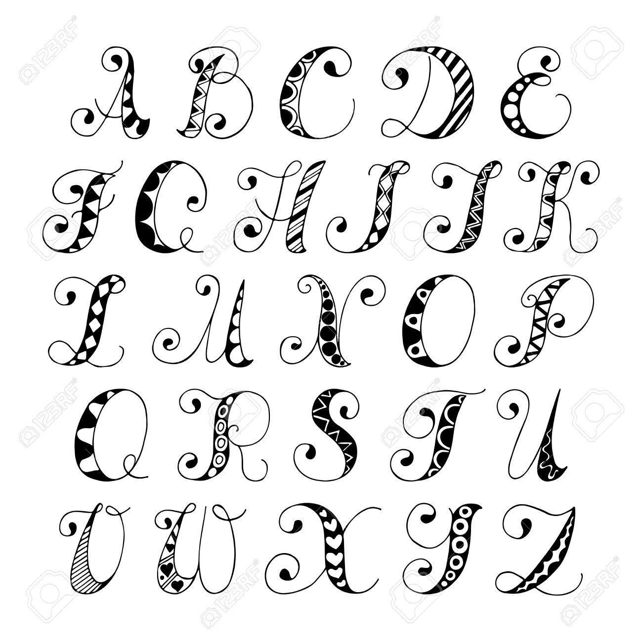 1299x1300 Drawing Letters Of The Alphabet Lettering Up A Storm