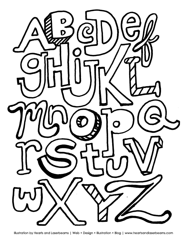 612x792 The Abc Letters Free Printable Alphabet Coloring Book Page