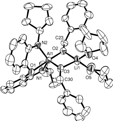 365x390 Molecular Structure (Ortep Drawing) Of The Lithium Aluminium