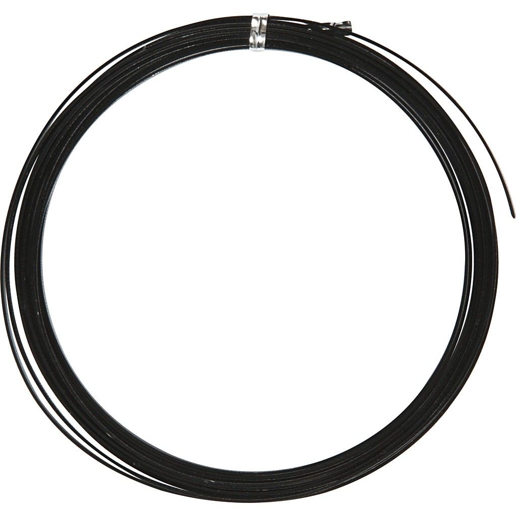 1024x1024 Aluminium Wire, W 3,5 Mm, Thickness 0,5 Mm, Black, Flat, 4,5m