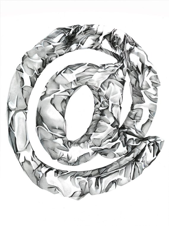 570x762 Aluminum Foil Drawing Limited Edition Print