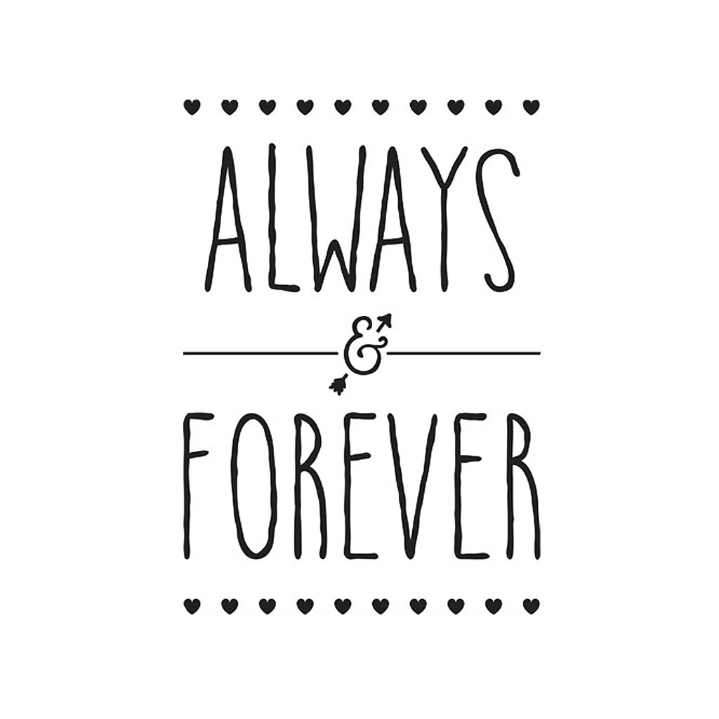 1024x1024 Hotfix Transfer Always And Forever 24.8x17 Cm Black X1