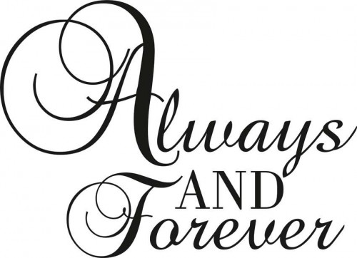 500x362 Buy Mesleep Always And Forever Design Black Wall Sticker Online