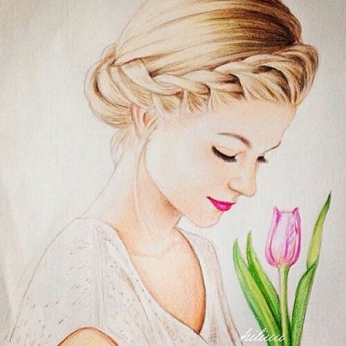 500x500 Drawing Of A Girl Amazing, Art, Beautiful, Draw, Drawing, Girl