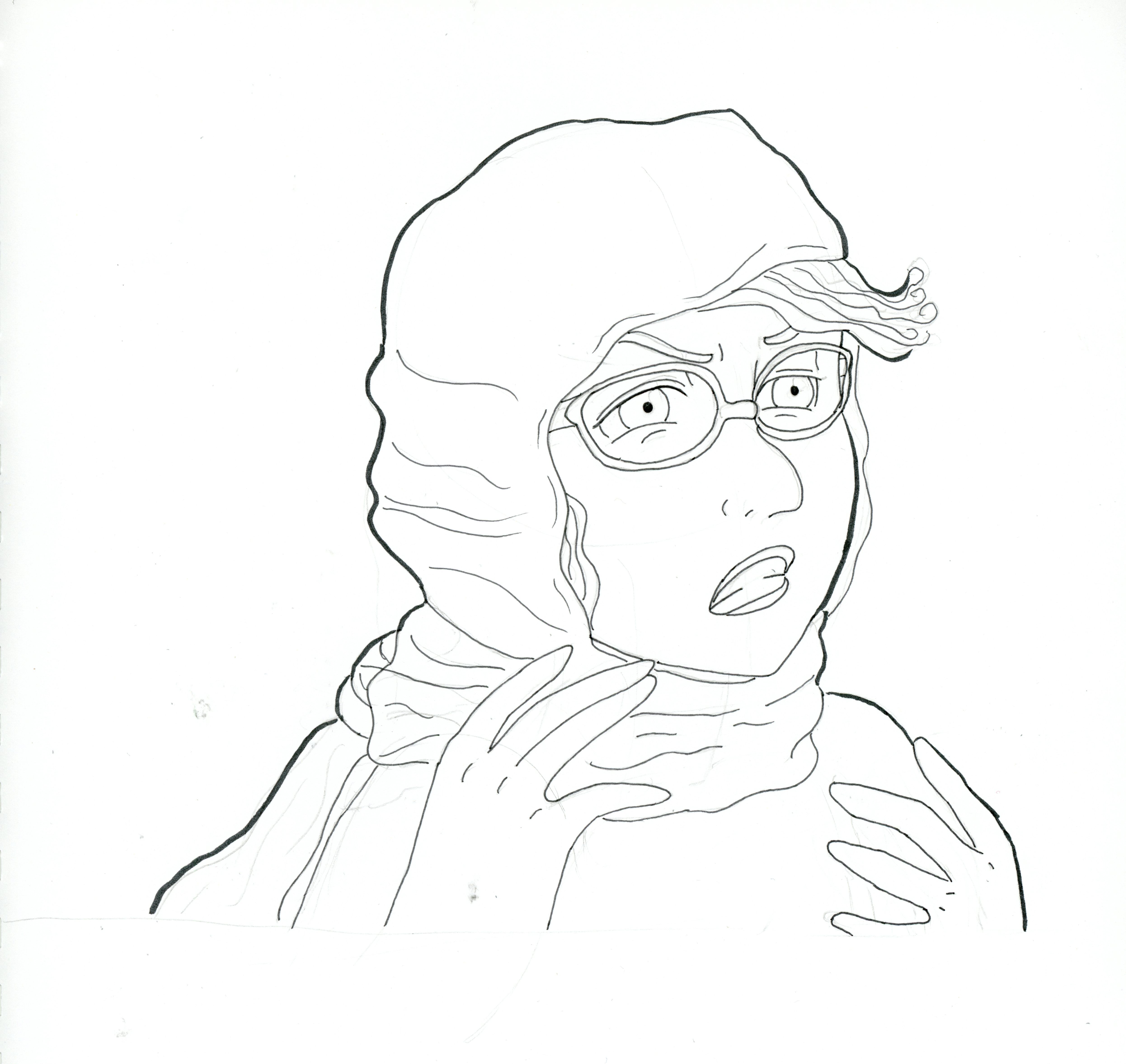 4983x4709 Original Drawing Image, I Studied Hipster Ariel To Create A Meme