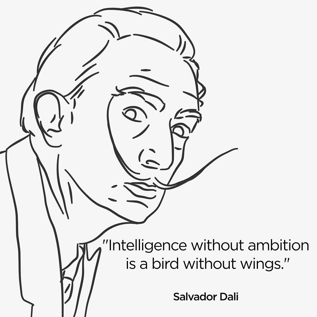 1080x1080 Salvador Dali Intelligence Without Ambition Is A Bird Without