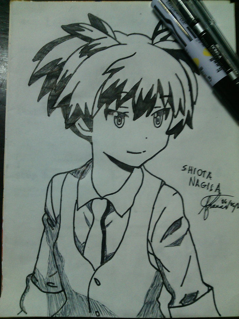 774x1032 Shiota Nagisa [Sketch] By Girl With Ambition