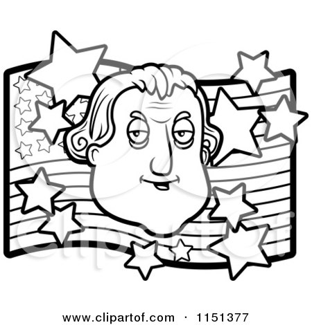 450x470 Cartoon Clipart Of A Blackd White George Washington Over