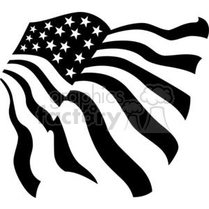 300x300 Royalty Free Black And White Stars And Stripes Usa Flag 379704