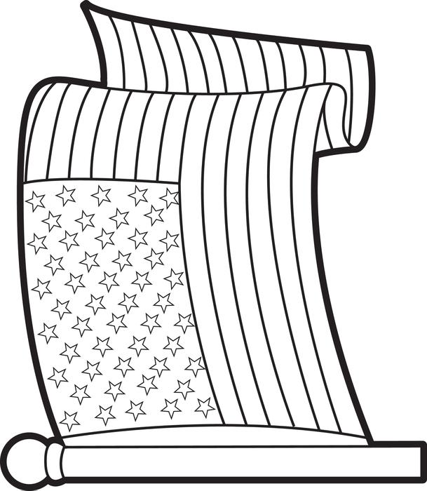 609x700 Distorted American Flag Black And White Clipart Collection